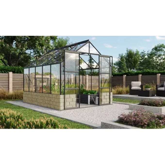 Vitavia Tuinkas Cassandra 8300 - Veiligheidsglas 3mm - Zwart - 257x323x249cm