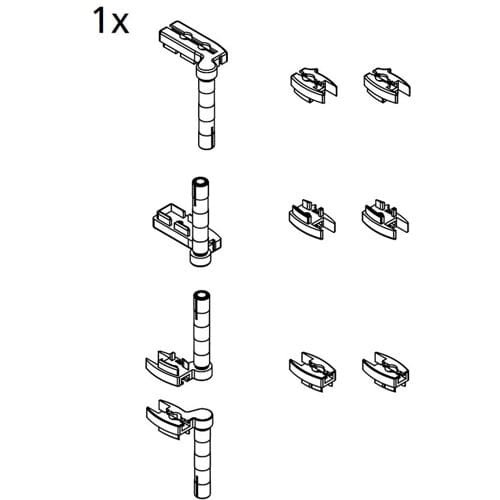 Kermi Vario joint set for bathtub folding wall V2 FW2060141AK Art. 2533864