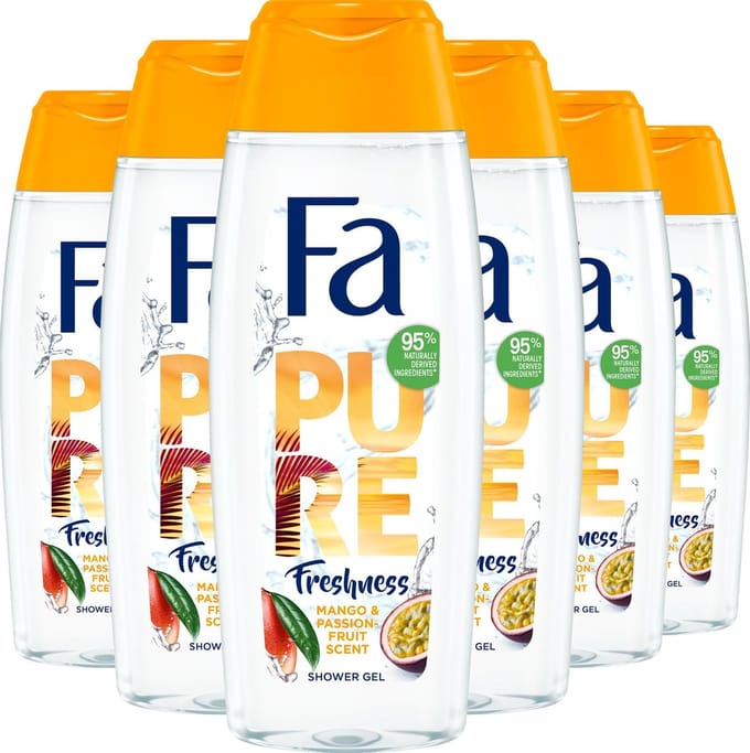 Fa Pure Freshness Mango & Passionfruit - Douchegel - Voordeelverpakking - 6 x 250 ml