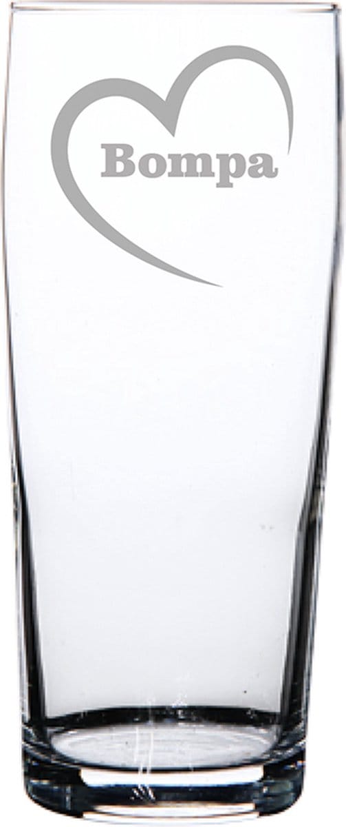 Bierfluitje gegraveerd - 19cl - Bompa-hartje