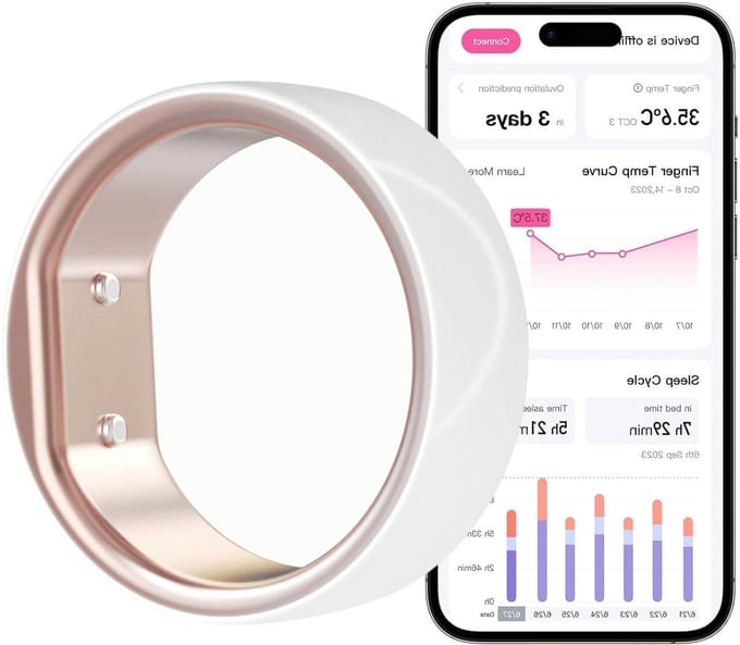 Slimme Ringen - Temperatuur Sensor - Vruchtbaarheid Volgen - Continue Meting - 8 cm - Paars