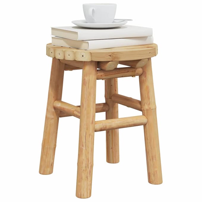 vidaXL - Kruk - Natuurlijk - Bamboe - 30 - x - 30 - x - 36 - cm - Bamboe