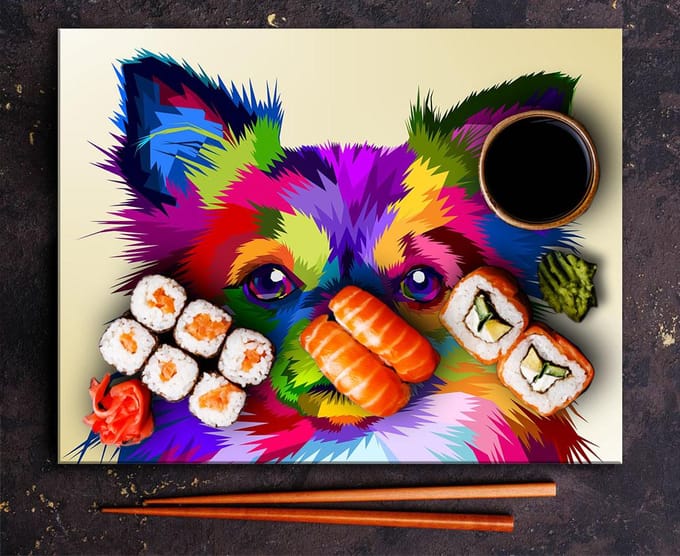 TMK ArtDeko - Snijplank - 52x40cm - Hond - Gehard Glas