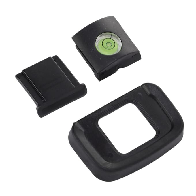 3 in 1 Oogschelp Flitsschoenafdekking Waterpas Set Vervanging voor Nikon Z50 Systeemcamera black
