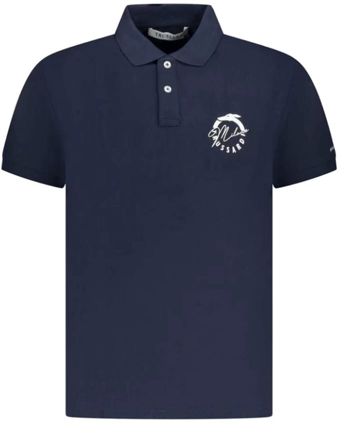TRUSSARDI T-shirt Polo Donkerblauw Maat L