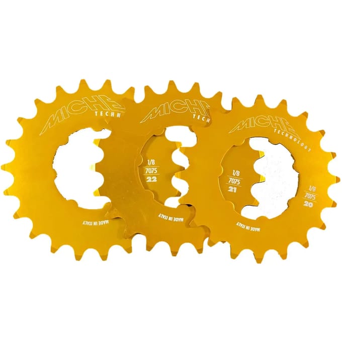 Miche Kettingblad-opsteek 21T 1/8 Pista Goud z/borgring