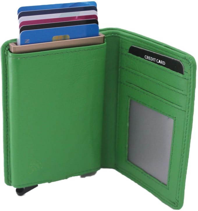 Patchi Portemonnee met Figuretta Cardprotector - met ritsje - Groen