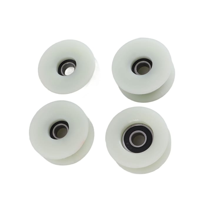 4 stuks Katrol Kettingspanner Roller Hoge Sterkte voor 49cc 66cc 80cc Motor Gemotoriseerde Fiets white