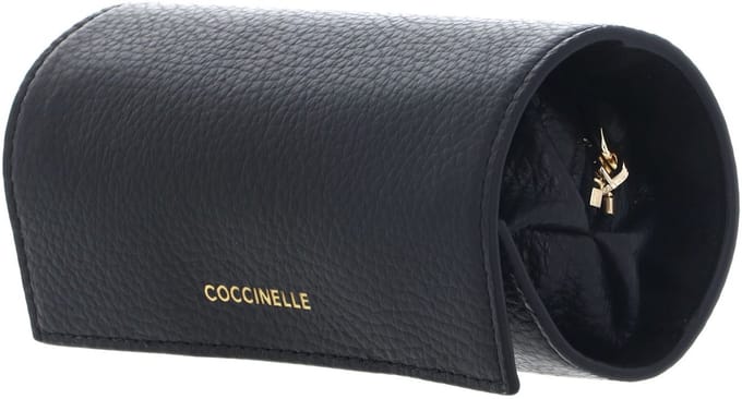COCCINELLE Leren sieradendoos Jewelry Round Pouch Noir zwart
