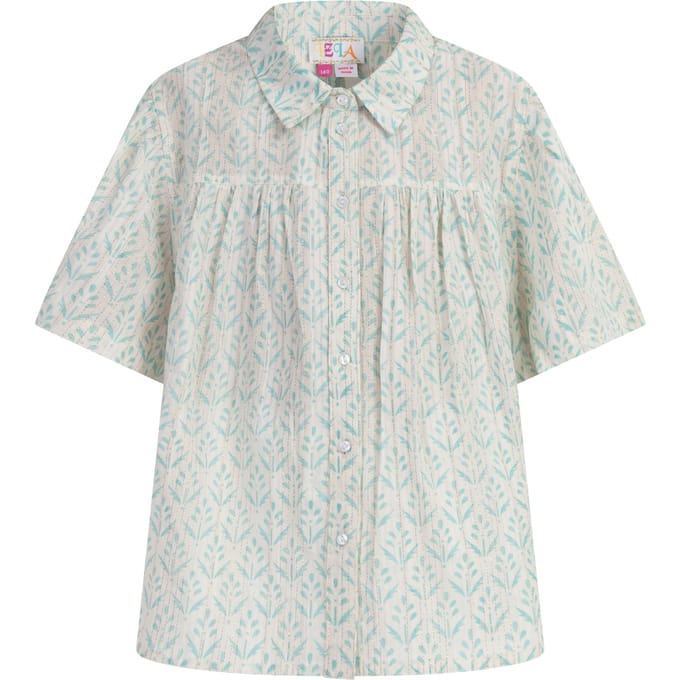 IZIA blouse met korte mouwen meisjes (kinderen) turkoois