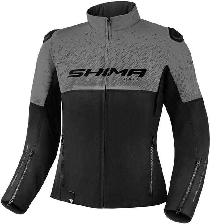 SHIMA Drift Dames Zwart Grijs Textiele Motorjas - Jas