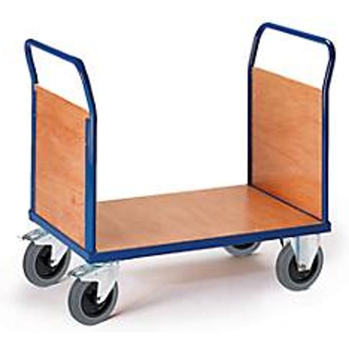 Plateauwagen met 2 wanden, 1200x800 mm