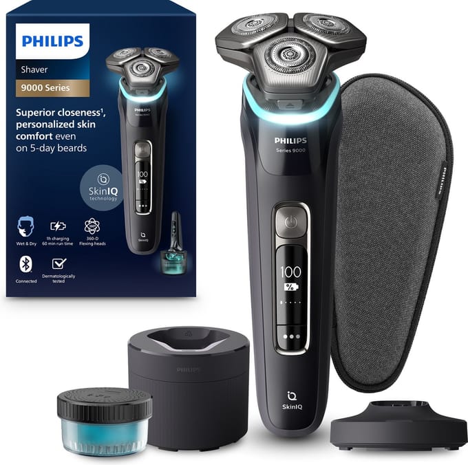 Philips Shaver 9000 Series S9976/55 - Elektrisch scheerapparaat – met trimmer – mannen - Met Quick Clean Pod - Donkergrijs