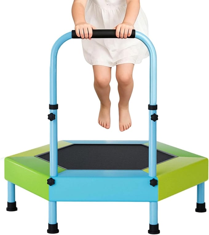 Kindertrampoline - Springspeelgoed - Binnen Buiten - Opvouwbaar - 90 cm - Blauw