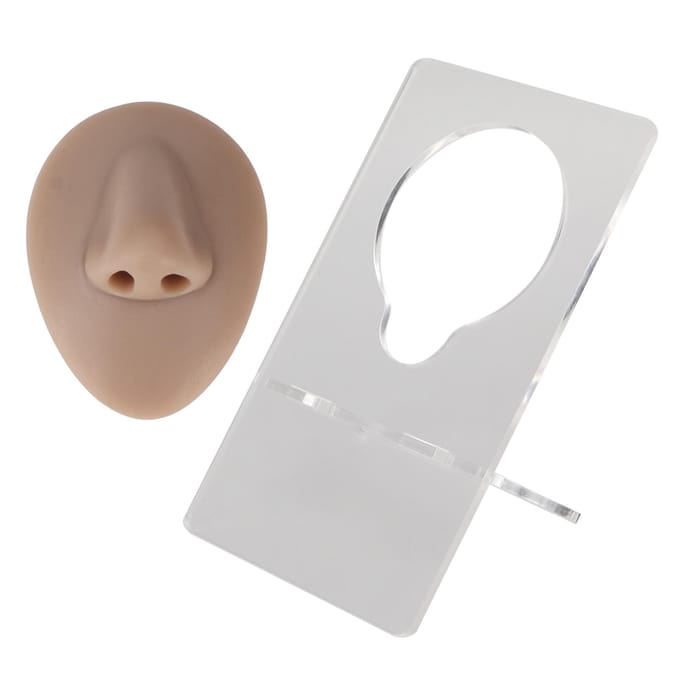 Siliconen Neusmodel 3D Gesimuleerd Neusmodel met Acryl Standaard voor Piercing Oefening Sieraden