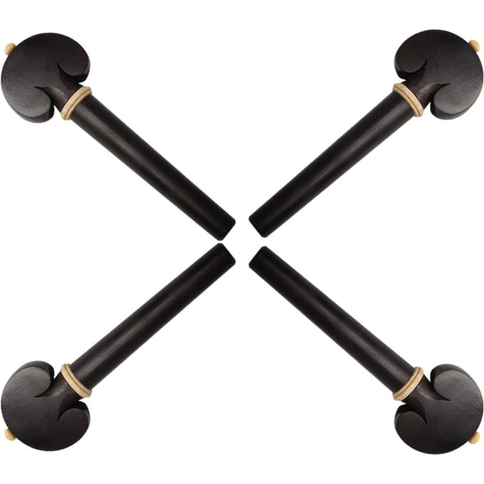 4 Stuks Cello Stemknoppen Soepele Fijnafstelling Ebbenhout Orkestrale Snaren Accessoires Onderdelen black