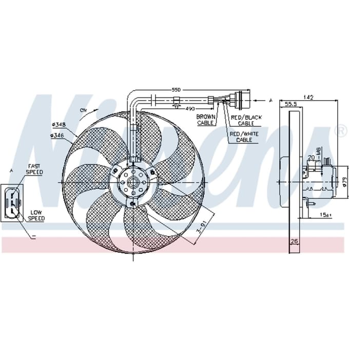 Koelventilatorwiel, motorkoeling NISSENS 85683