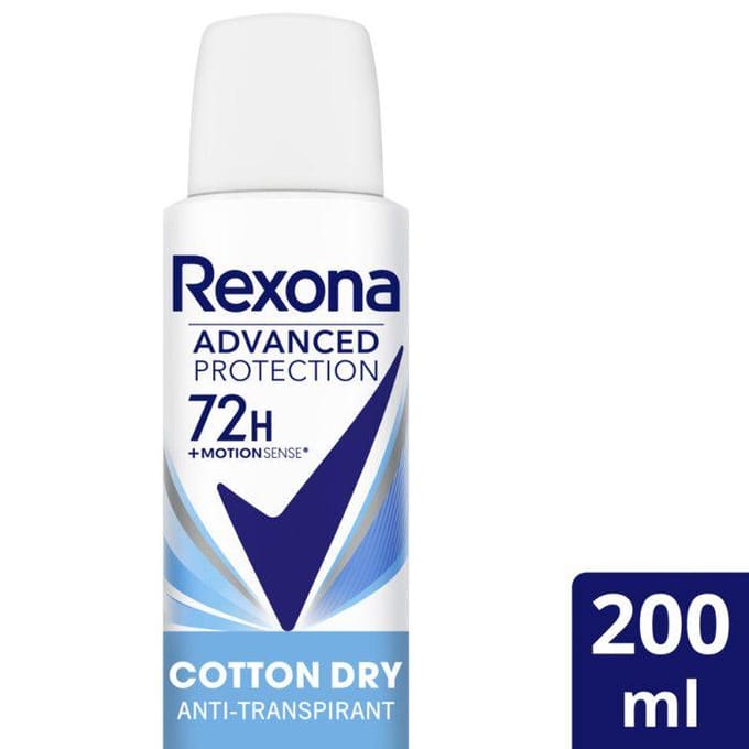 Deodorant - REXONA - Cotton Dry - 200ml - Vrouw - Zonder alcohol