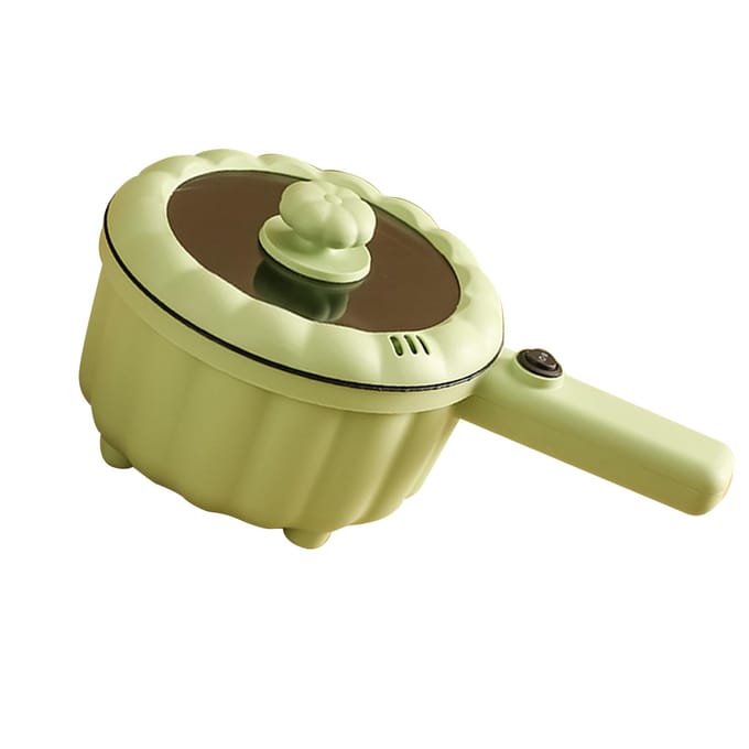 2.0L Elektrische Kookpot Multifunctioneel 600W Draagbaar Lange Handvat Hot Pot Noodle Koker voor beige
