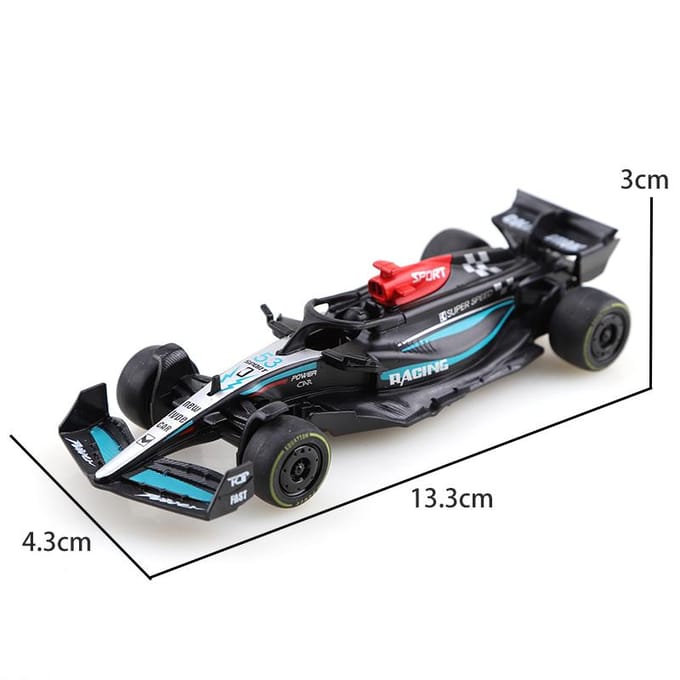 (Ensaché) 1.43 Voiture de Course Jouet Modèle en Alliage, Exquise Voiture de Course de Formule en Alliage à Rappel, Jouet pour Enfants, Meilleur Cadeau d'Anniversaire.
