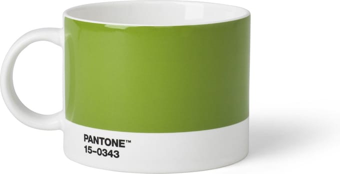 Pantone Theekop en schotel - Bone China - Green 15-0343