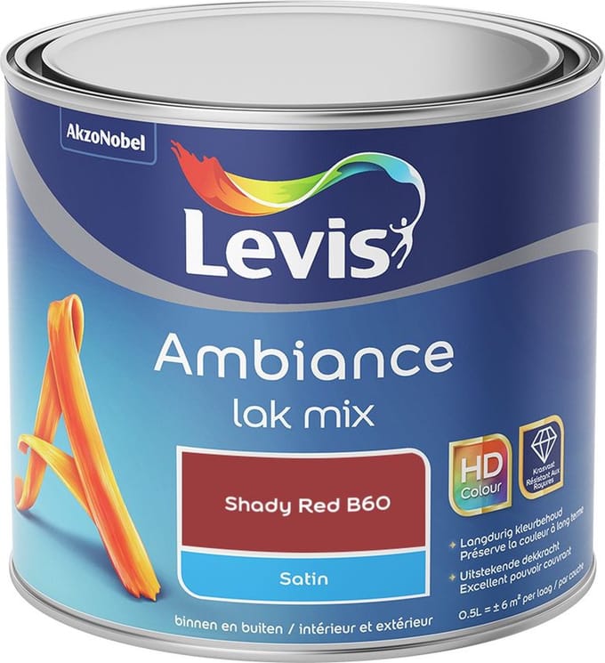 Levis - Ambiance Lak Satin Mix - Shady Red B60 - Mengverf - 0,5 L