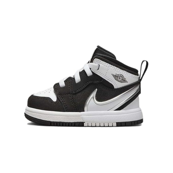 Air Jordan 1 Mid RM EasyOn TD 'Noir Blanc' 22 black