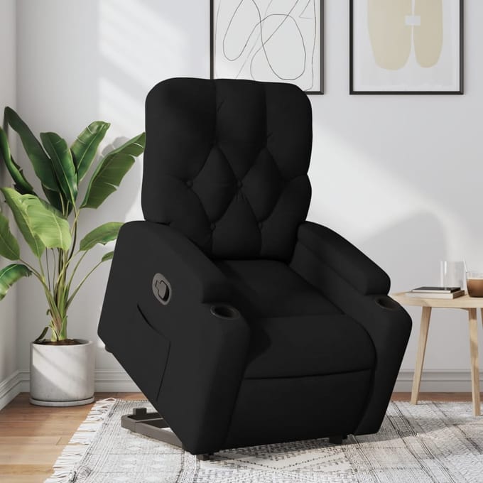 Vidaxl Verstelbare Fauteuil, Zwart, Bekleed met Stof