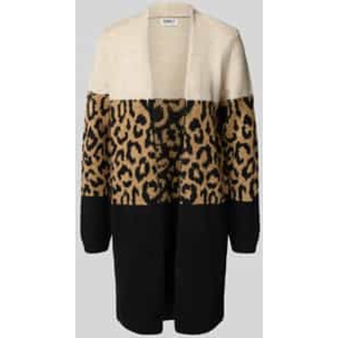 Regular fit cardigan met dierenprint, model 'JADE'