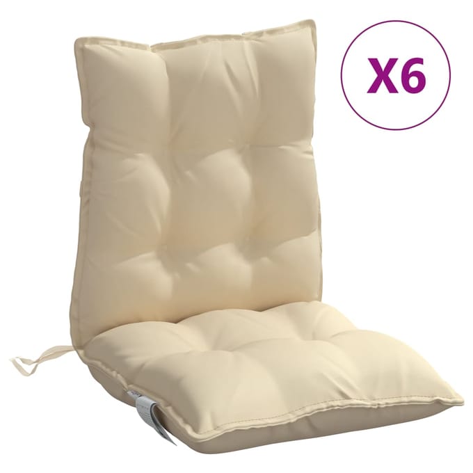 vidaXL - Buitenkussen - 6 - st - Beige - 100 - x - 50 - x - 7 - cm