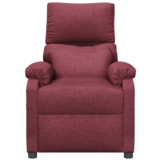 vidaXL Fauteuil verstelbaar stof wijnrood