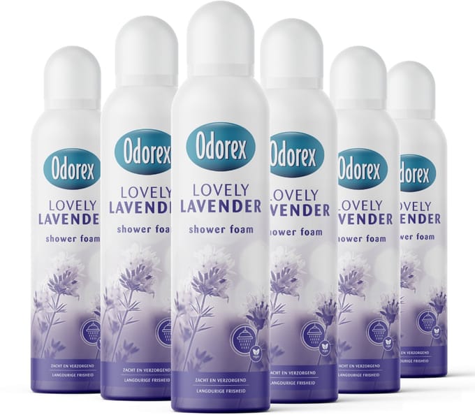 Odorex Showerfoam Lavendel - 6x 200ml - Voordeelverpakking