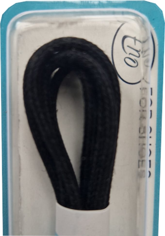 Cordial Veter - Zwart - Dun Rond - Wax - Lengte 75 cm - Dikte 2 mm - Schoenveter