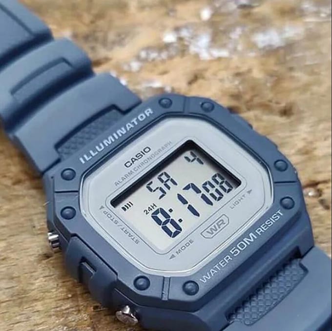 Casio W-218HC-2AVDF Illuminator Digitaal Horloge - Avio Blauw
