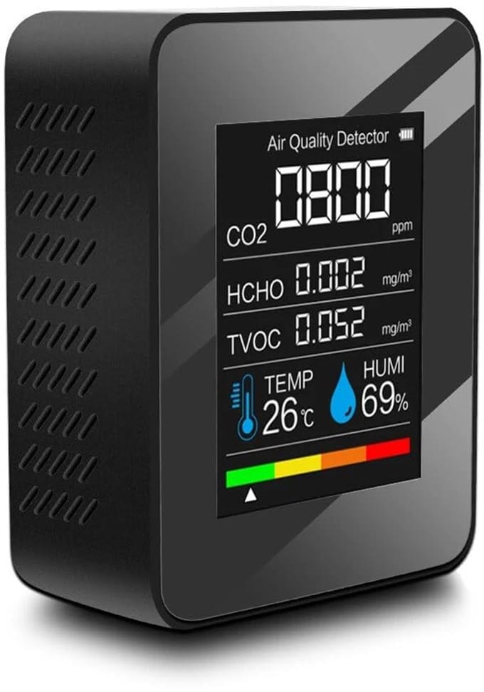 Fijnstofmeter - co2 Meter - Fijnstof Meter voor Binnenshuis - Luchtkwaliteitsmeter - Luchtstatus