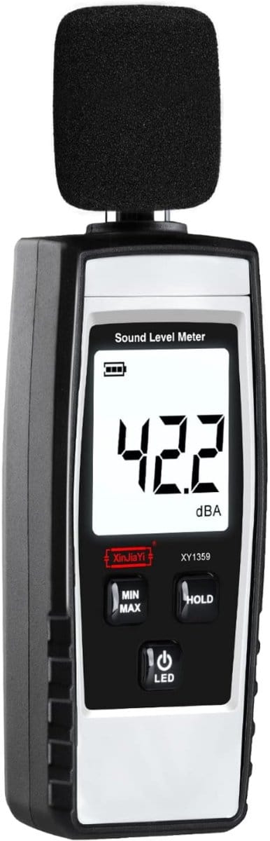 Professionele Decibelmeter - DB Meter - Geluidsmeter - Zwart met Wit