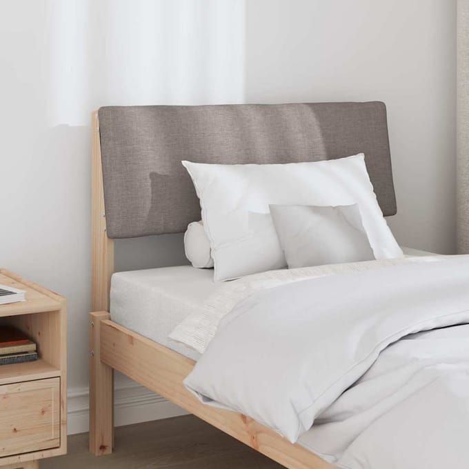 vidaXL - Gestoffeerd - hoofdbord - Taupe - 75 - cm - Massief - grenenhout