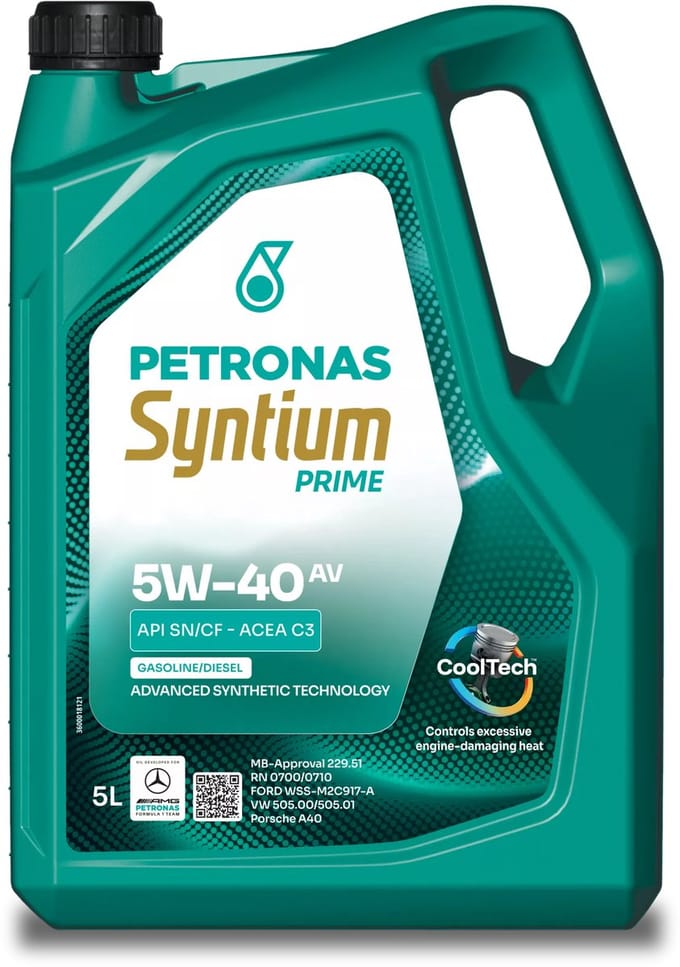Petronas Syntium 5W-40 3000 AV Motorolie ( 5L ) 18285019 ACEA C3 API SN