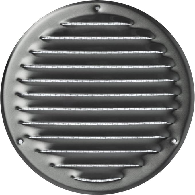 Rond Ventilatierooster 160mm Roestvrij Staal met Insectengaas