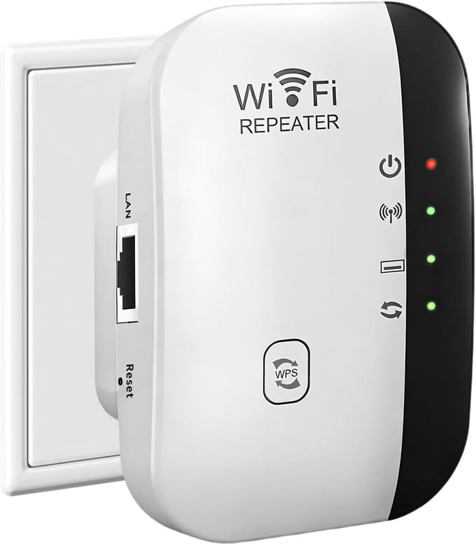 Wifi Versterker - Wifi Repeater - Stabiele Wifi Uitbreiding - Dubbele Modus Flexibel - 13 x 7 x 1.4 cm