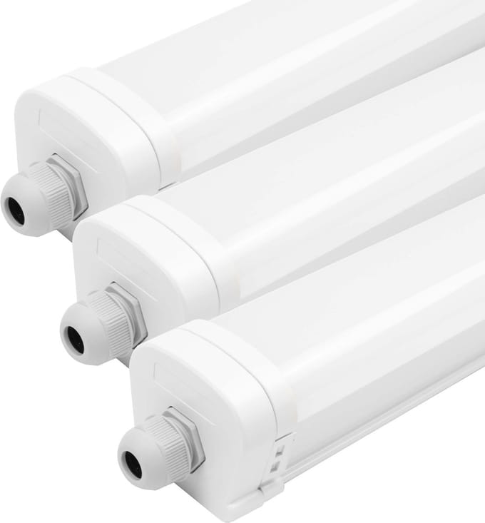 Ledvion - 3X LED TL Armatuur - 60CM - 20W - 4000K - IP65