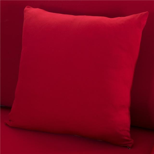 45x45cm Effen Kleur Elastische Kussensloop Kussenhoes Woonaccessoires 45x45cm-4PCS rood