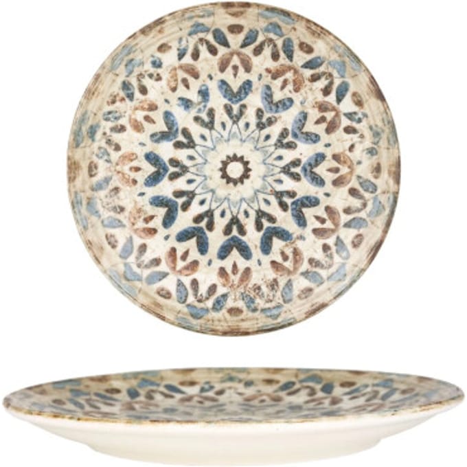 Rinart Dessertbord - Aztec - Porselein - 21 cm - set van 6