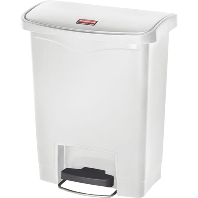 Pedaalemmer Slim Jim®, kunststof, volume 30 liter, wit