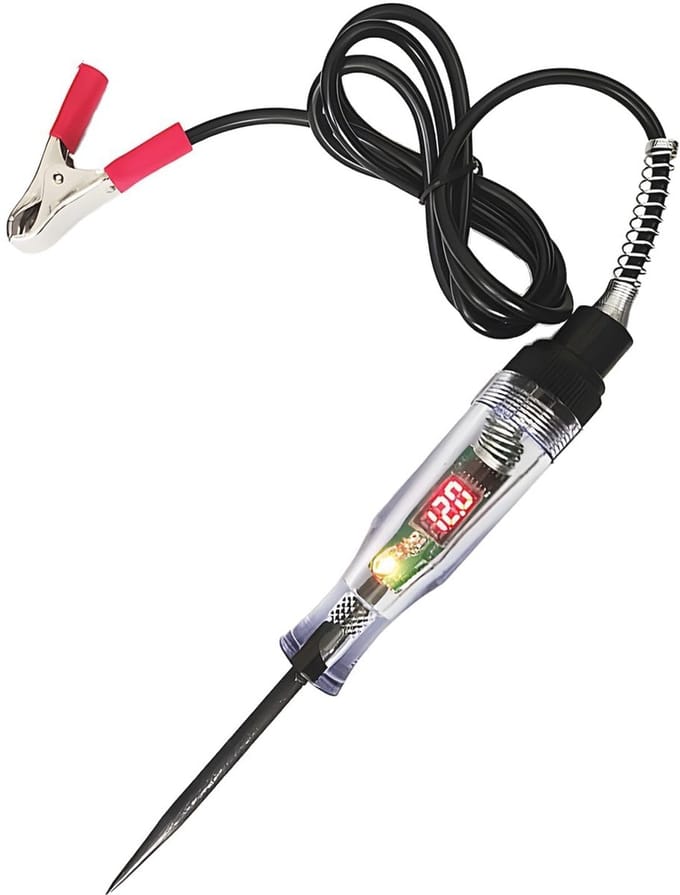 Auto Circuit Tester - 12V DC Spanningzoeker met Indicatorlicht en Krokodillenklem