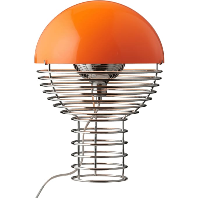 Verpan Draad Tafellamp Ø30 Chroom/ Oranje