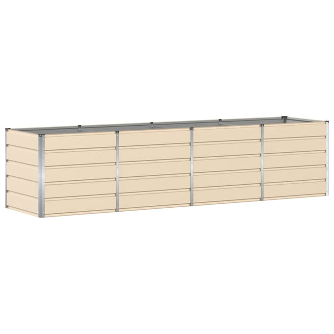 vidaXL - Plantenbak - Ivoor - 320 - x - 80 - x - 75 - cm - Staal