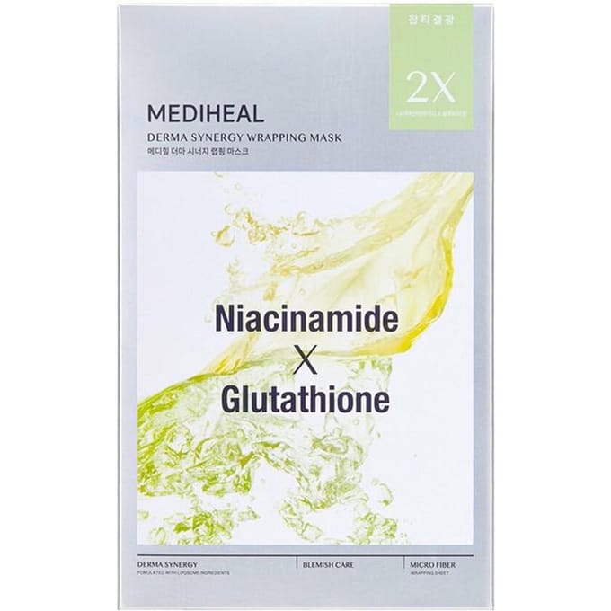 Mediheal Derma Synergy Wrapping Mask Sheet 5 soorten 25 ml (5 opties) Niacinamide x 10PCS gray
