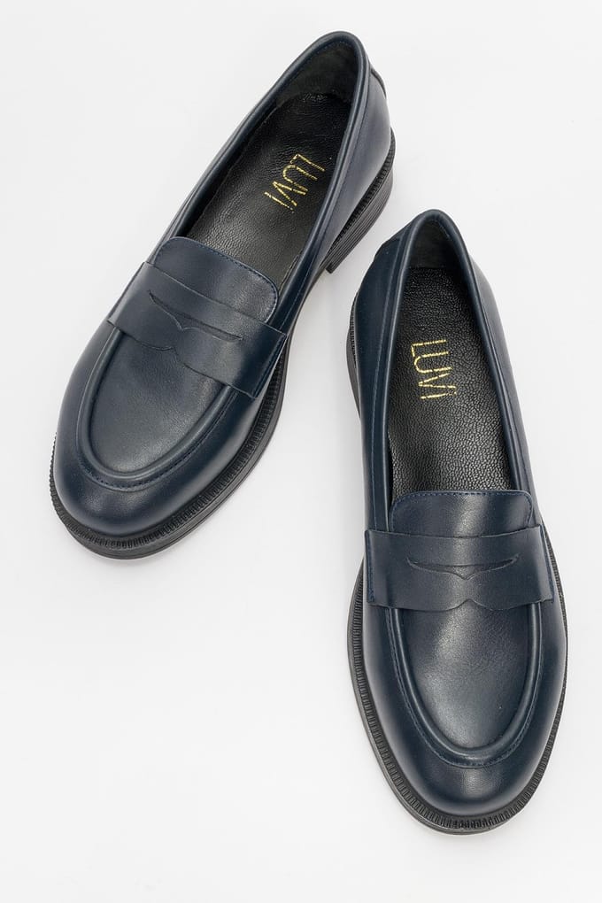 Bree Platform Penny Leren Loafer