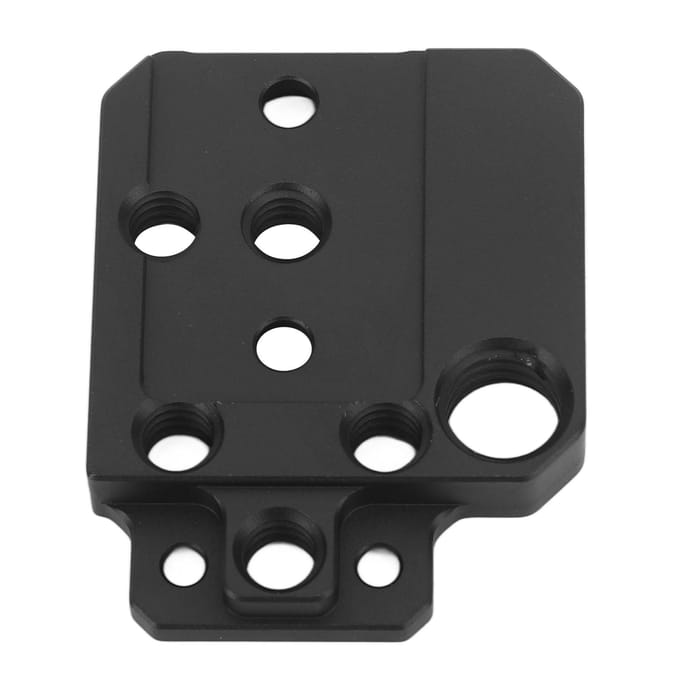 Snelkoppelingsplaat Aluminiumlegering Camera Stabilisator Uitbreidingsmontagebasis met 1/4 3/8 Inch black